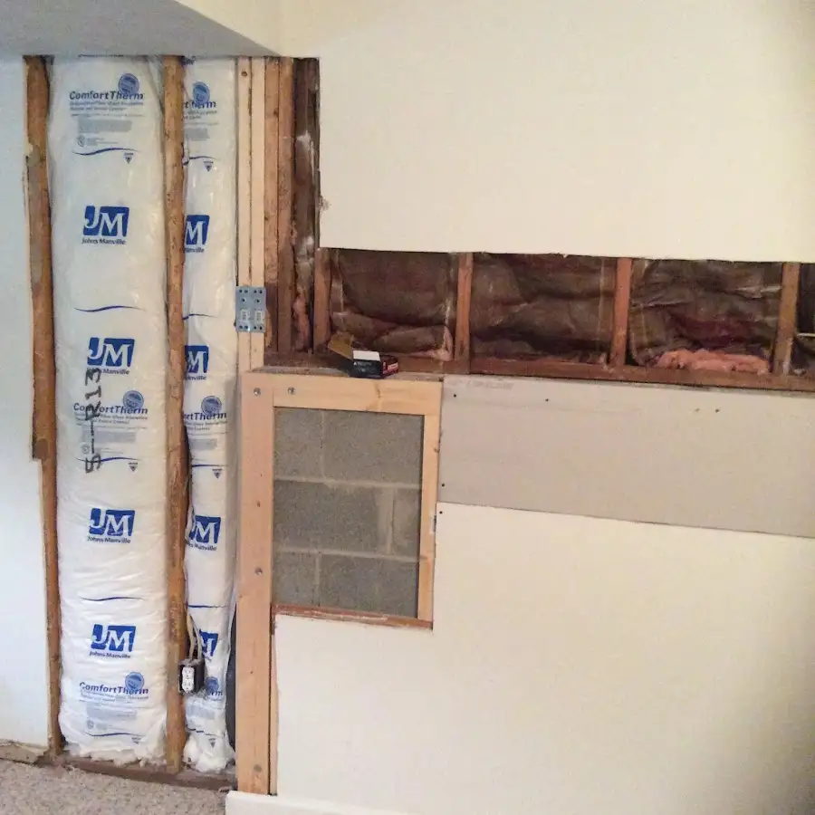 Wall insulation replacement during Contents Cleaning & Restoration in College Park